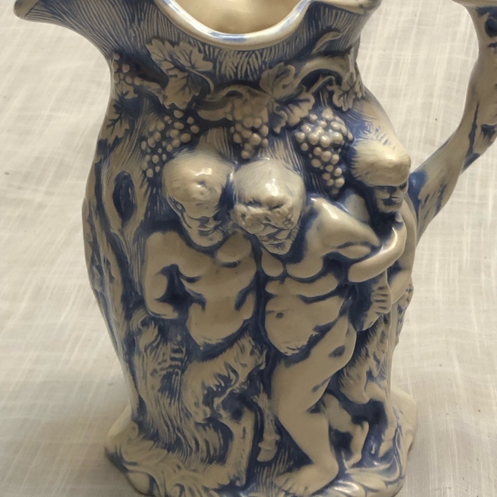 Minton Silenus Bacchus Style Stoneware Pitcher - Picture 8 of 13